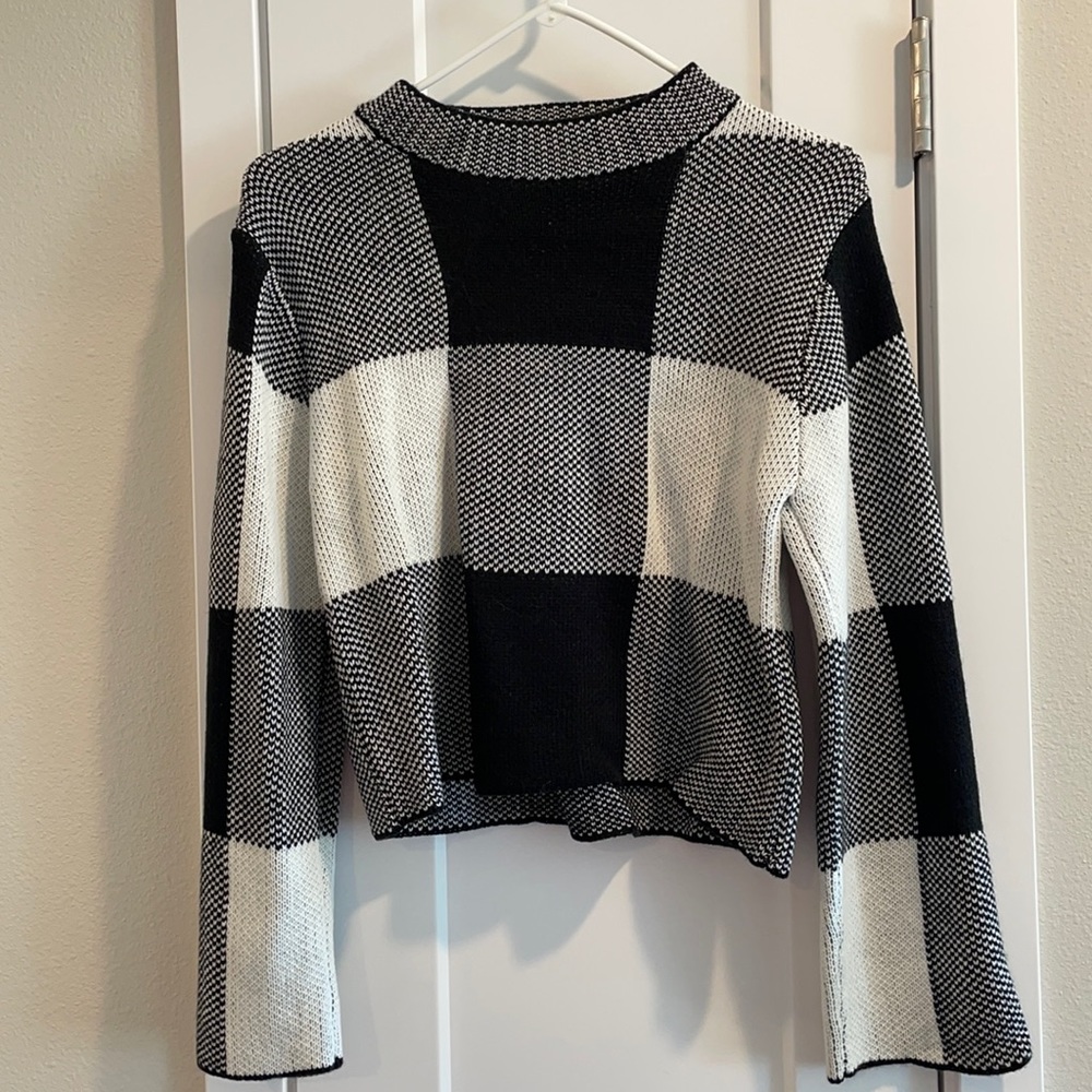 Shein cropped plaid sweater